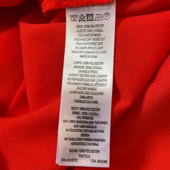 •PICK 3 for $20 👚Cherry orange French connection blouse S - Picture 6 of 6